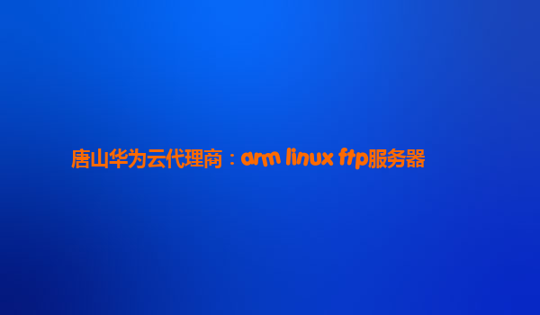 唐山华为云代理商：arm linux ftp服务器