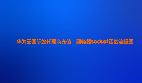 华为云国际站代理商充值：服务器socket函数流程图