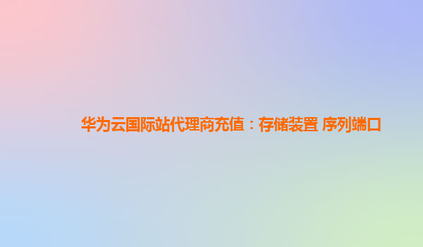 华为云国际站代理商充值：存储装置 序列端口