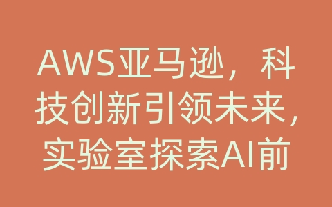 AWS亚马逊，科技创新引领未来，实验室探索AI前沿技术