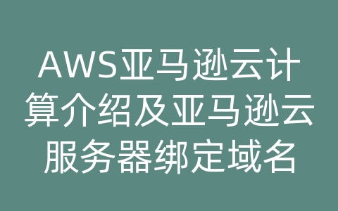 AWS亚马逊云计算介绍及亚马逊云服务器绑定域名