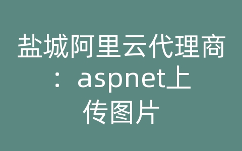 盐城阿里云代理商：aspnet上传图片