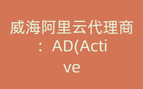 威海阿里云代理商：AD(Active