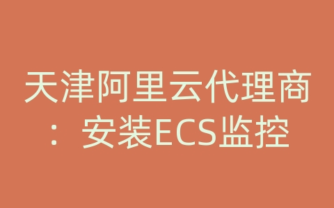 天津阿里云代理商：安装ECS监控