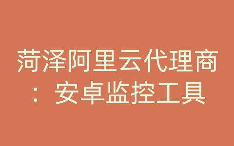 菏泽阿里云代理商：安卓监控工具