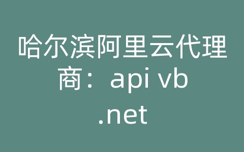 哈尔滨阿里云代理商：api vb.net