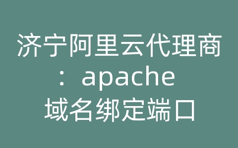 济宁阿里云代理商：apache 域名绑定端口