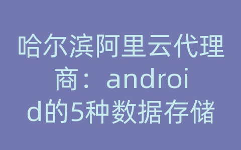 哈尔滨阿里云代理商：android的5种数据存储方式