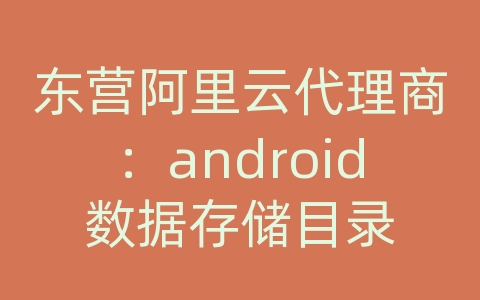 东营阿里云代理商：android数据存储目录