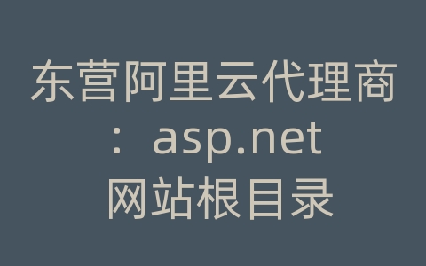 东营阿里云代理商：asp.net 网站根目录