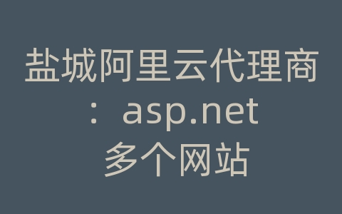 盐城阿里云代理商：asp.net 多个网站