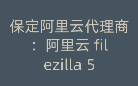 保定阿里云代理商：阿里云 filezilla 530