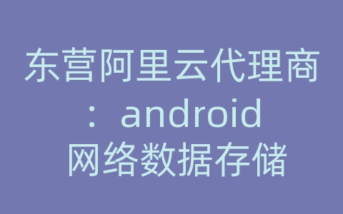 东营阿里云代理商：android 网络数据存储