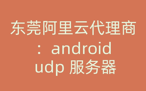 东莞阿里云代理商：android udp 服务器端