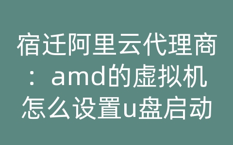 宿迁阿里云代理商：amd的虚拟机怎么设置u盘启动不了